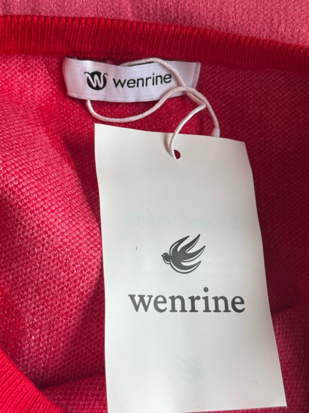 Wenrine Strapless knit Pink Tube Dress with Red Heart Print NWT Medium - Picture 9 of 10